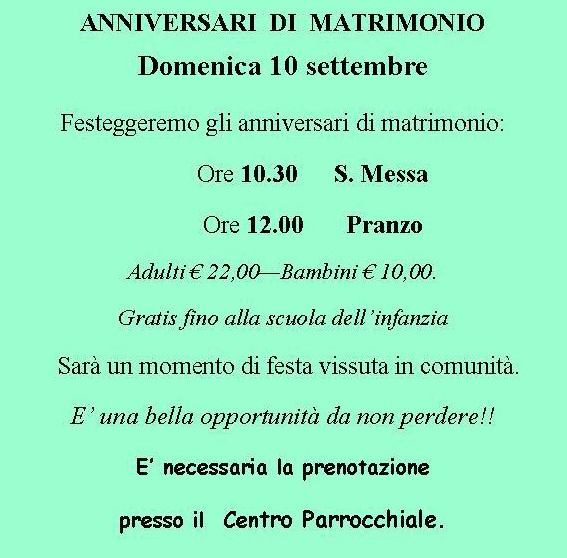 Anniversari di matrimonio