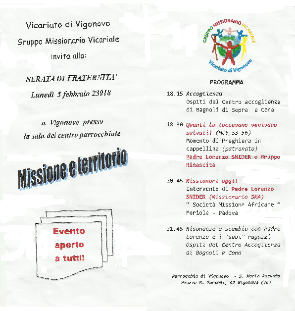 Missione e territorio